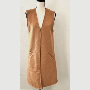 Halogen Soft  Open Brown  Jacket/Vest Long, One Size